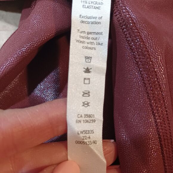 NWT Lululemon Wunder Train HR Tight 25" *Foil -Radiate Foil Print Red Merlot 2 - Picture 9 of 12